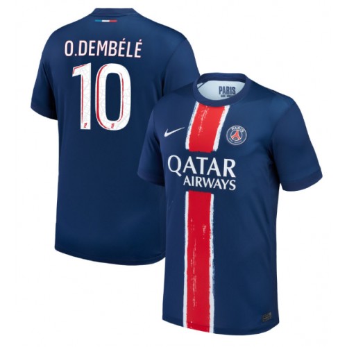 Fotballdrakt Herre Paris Saint-Germain Ousmane Dembele #10 Hjemmedrakt 2024-25 Kortermet